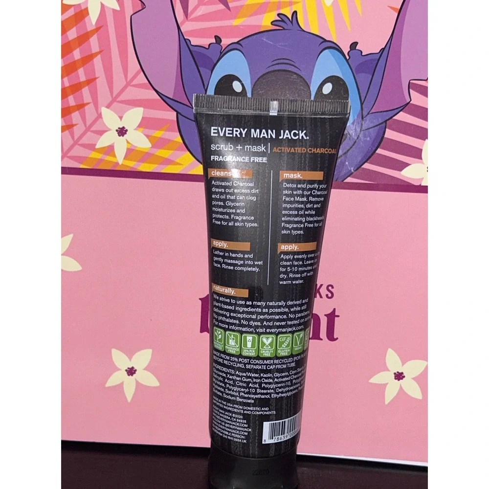 Every Man Jack 2-in-1 Charcoal‎ Scrub Plus Mask Detoxes Pores 4.2 fl oz
